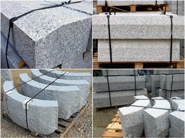 Gebogene Granitbordsteine